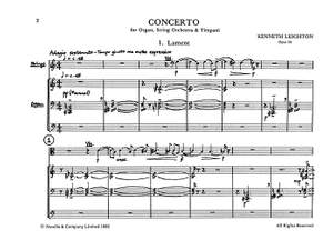 Kenneth Leighton: Concerto For Organ (Organ Part)