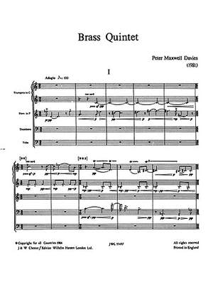 Peter Maxwell Davies: Brass Quintet