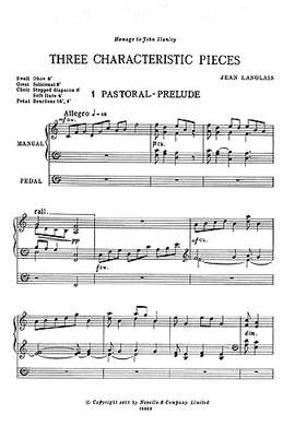 Jean Langlais: Three Characteristic Pieces