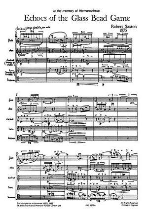 Robert Saxton: Echoes Of The Glass Bead Game