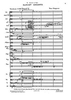 Thea Musgrave: Clarinet Concerto (Full Score)