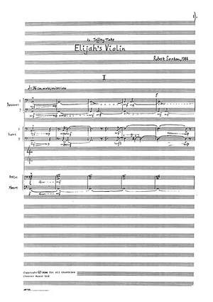 Robert Saxton: Elijah's Violin (Full Score)