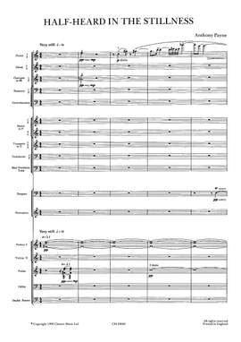 Anthony Payne: Half Heard In The Stillness for Orchestra