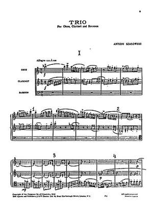 Antoni Szalowski: Trio (Miniature Score)