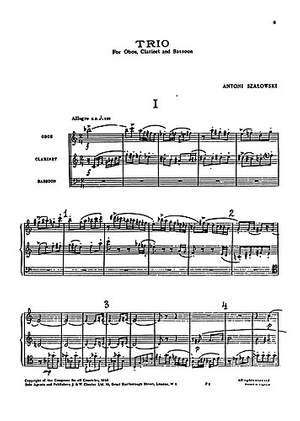 Antoni Szalowski: Trio (Miniature Score)