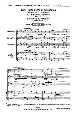 Montague Phillips: Love Came Down At Christmas