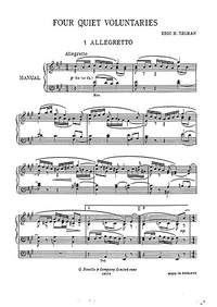 Eric Thiman: 4 Quiet Voluntaries for Organ - Set 1