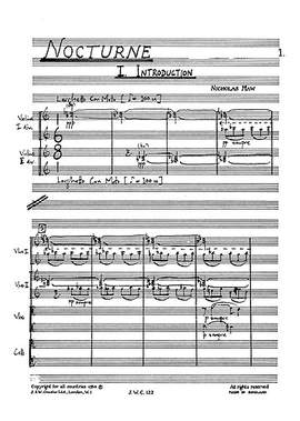 Nicholas Maw: Nocturne (Miniature Score)