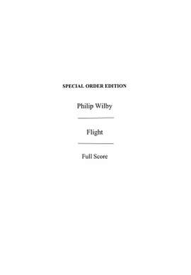Philip Wilby: Flight (Full Score)
