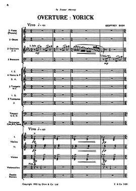 Geoffrey Bush: Overture Yorick Score