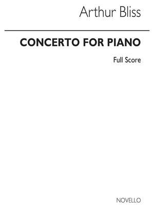 Arthur Bliss: Concerto For Piano (Miniature Score)
