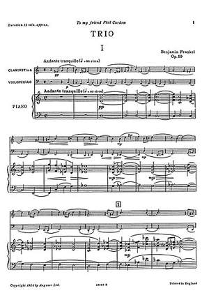 Benjamin Frankel: Trio Op.10