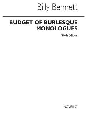 Billy Bennett: Sixth Budget Of Burlesque Monologue