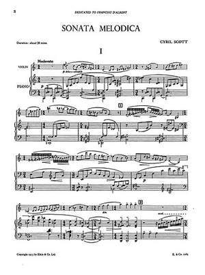 Cyril Scott: Sonata Melodica