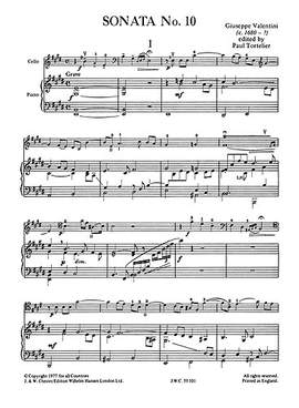 Giuseppe Valentini: Sonata No.10 In E Major