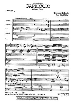 Leonard Salzedo: Capriccio Op. 90