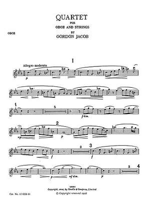 Gordon Jacob: Quartet For Oboe And Strings (Parts)