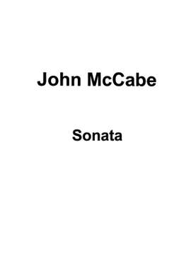 John McCabe: Sonata