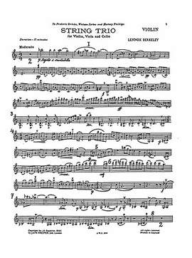 Lennox Berkeley: String Trio Op. 19 (Parts)