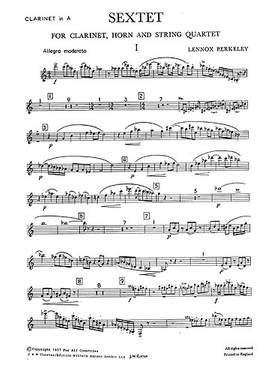 Lennox Berkeley: Sextet Op. 47 (Parts)