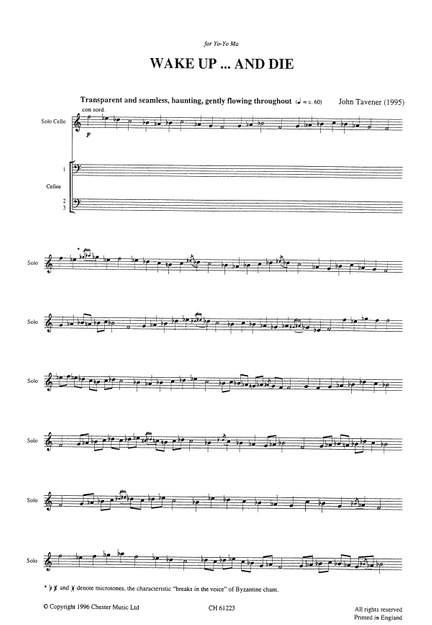 John Tavener: Wake Up And Die
