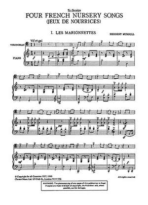 Herbert Murrill: Four French Nursery Songs For Cello And Piano