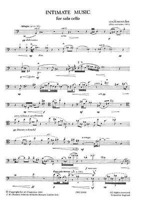 Lukas Matousek: Intimate Music for Cello Solo