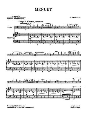 G. Valensin: Minuet for Cello and Piano