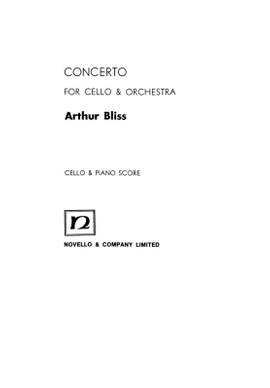 Arthur Bliss: Concerto For Violoncello (Cello/Piano)