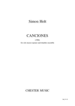 Simon Holt: Canciones (Full Score)