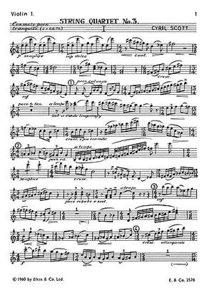 Cyril Scott: String Quartet No.3 (Parts)