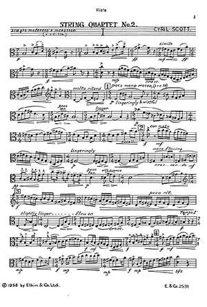 Cyril Scott: String Quartet No.2 (Parts)