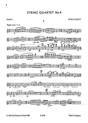 Cyril Scott: String Quartet No.4 (Parts)