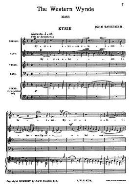John Taverner: The Western Wynde Mass