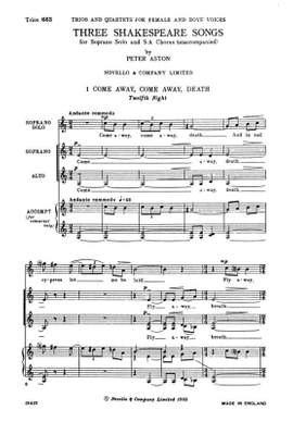 Peter Aston: Three Shakespeare Songs