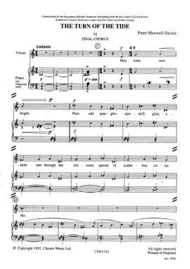 Peter Maxwell Davies: Turn Of The Tide, Final Chorus (Chorus Part)