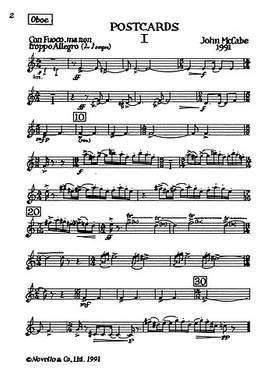 John McCabe: Postcards For Wind Quintet (Parts)