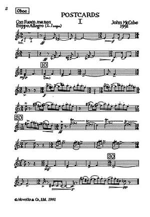 John McCabe: Postcards For Wind Quintet (Parts)