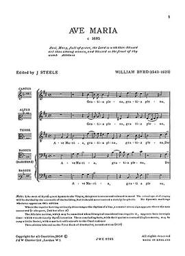 William Byrd: Ave Maria (SATBB)