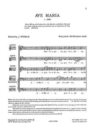 William Byrd: Ave Maria (SATBB)