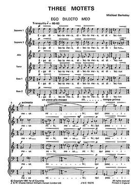 Michael Berkeley: Three Motets