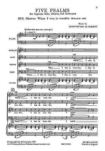 Christopher Le Fleming: Five Psalms
