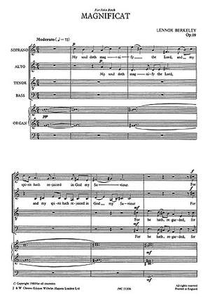 Lennox Berkeley: Magnificat And Nunc Dimittis Op.99