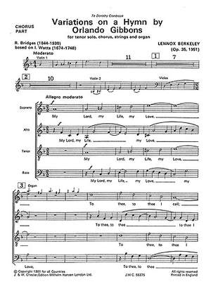Lennox Berkeley: Variations On A Hymn By Gibbons Op.35