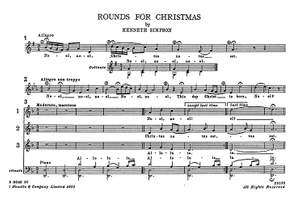 Rounds For Christmas for Unison Voices