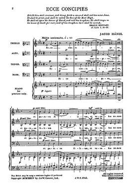 Jacob Handl: Ecce Concipies