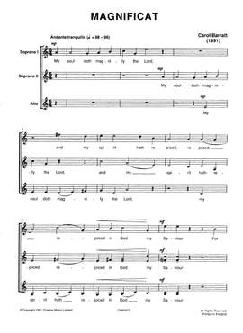 Carol Barratt: Magnificat And Nunc Dimittis