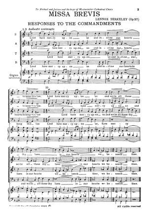 Lennox Berkeley: Missa Brevis Op. 57 (English Version)