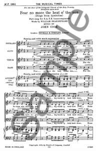 John Ernest Cook: Fear No More The Heat O' The Sun