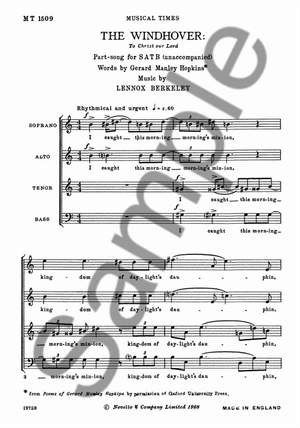 Lennox Berkeley: The Windhover Op.72 No.2